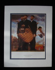 New ListingNorman Rockwell Baseball Bottom Of 6 Artwork Reprint 11x14 Ready 2 Frame Dbl Mat