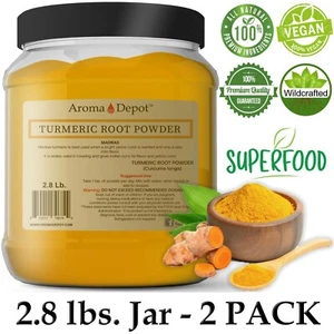 Turmeric Root Powder Curcumin 5 lbs. (x2 -2.5lbs) Yellow Curcuma longa Bulk JAR - Picture 1 of 8