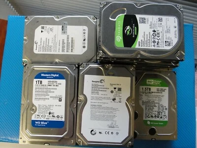 LOT 18 x 3.5" Desktop PC SATA Hard Drive 1.5TB 1TB 750GB 500GB NO BAD SECTORS - Image 1 of 4