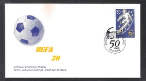 CYPRUS 2004 SOCCER FOOTBALL UEFA 50th ANNI NICE SET with MARGIN UNOFFICIAL FDC - Picture 1 of 1
