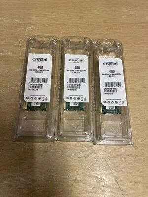 crucial 4gb ddr3l-1600 sodimm X 3 - Image 1 of 4