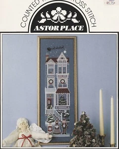 Christmas Victorian House, Astor Place, Cross Stitch Pattern Leaflet - Picture 1 of 1