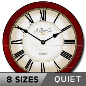 Carolina Red Wall Clock, large wall clock, *SILENT* LIFETIME Warranty, 8 SIZES! - Picture 1 of 5