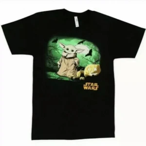 Star Wars The Child Halloween Pumpkin Shirt Size Large Baby Yoda Glow In Dark - Picture 1 of 1