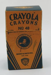 Pastello da disegno vintage Crayola n. 48 Rubens Binney & Smith Co scatola pastelli - Foto 1 di 9