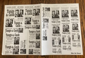 Tango and Cash (1989) RARE & VINTAGE Ad Sheet Sylvester Stallone Kurt Russell - Bild 1 von 1