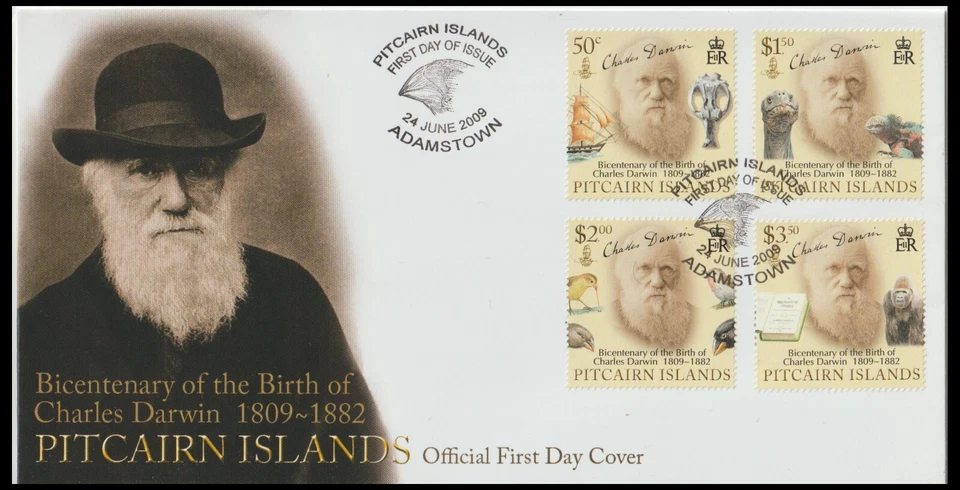PITCAIRN ISLANDS 2009 DARWIN FDC (VF) - Image 1 of 1