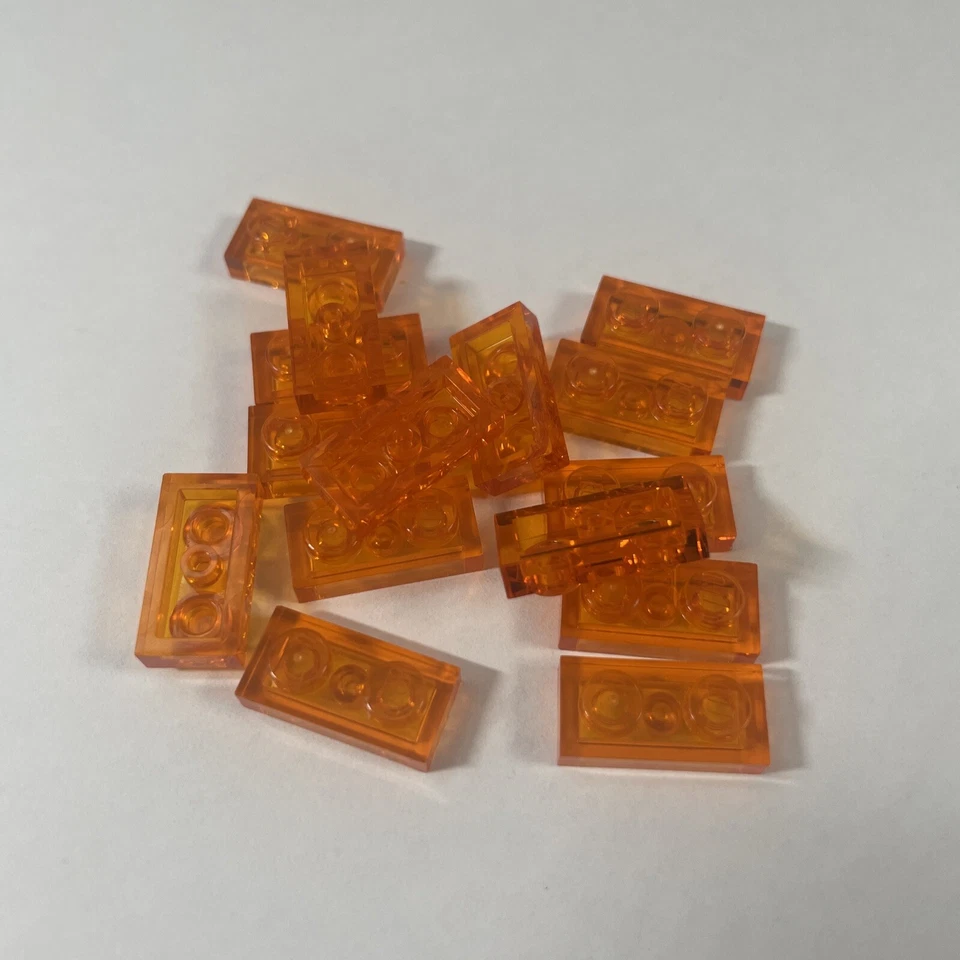15x Lego® Classic City Platte 1 x 2 3023 Trans Orange Basis Neu New - Bild 1 von 1