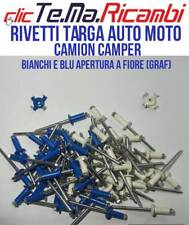 20 RIVETTI TARGA PER EUROPEA A FIORE 4,8X12 10 BLU E 10 BIANCHI SCOOTER MOTO