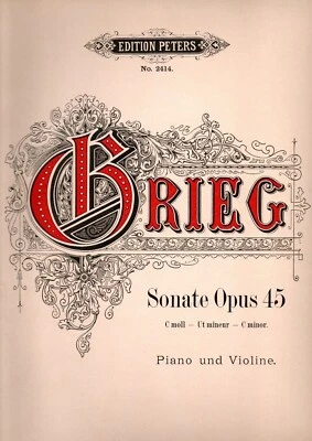 Partition 2 livrets piano violon - GRIEG Sonate en ut mineur Opus 15 - Photo 1/3