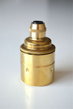 A quality brass E27 Edison screw in bulb holder light lamp cord grip L14