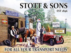 Stott And Sons For All Your MG...kleines Stahlschild 200mm x 150mm (og) - Bild 1 von 1