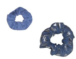 Hair Scrunchie Blue Jean Denim Fabric Ponytail Holder Ties Scrunchies by Sherry - Imagen 1 de 6