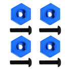 4Pcs Hex Wheel Hubs With Screws Extension Adapter For T-Raxxas 1/18 Blue