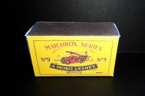 Matchbox Lesney No.9a or 9b Dennis Fire Escape Engine Reproduction Box (Box Only - Picture 1 of 4
