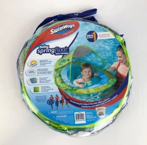 Swimways Baby Spring Pool Float Sun Canopy Green Sea Life Summer Toy 9-24 Months - Picture 1 of 10