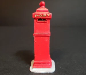 Buzón de correo rojo Lemax Christmas Village Town - Imagen 1 de 8