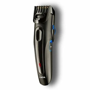 Nova NHT 1097 USB Titanium Coated 20 Length Settings Beard Trimmer for Men Black - Foto 1 di 9