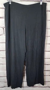 Eileen Fisher Womens Size 14 Semi Sheer Gray Wide Leg Pants Side Zip - Picture 1 of 5