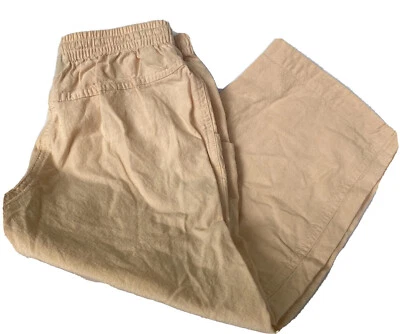 Lemon Grass Women's Cotton Capri Pants Small Peach Cruise Beach - Image 1 of 4