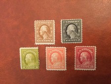 Stamps, Usa, Sc#503, 507-509,512, Mlh