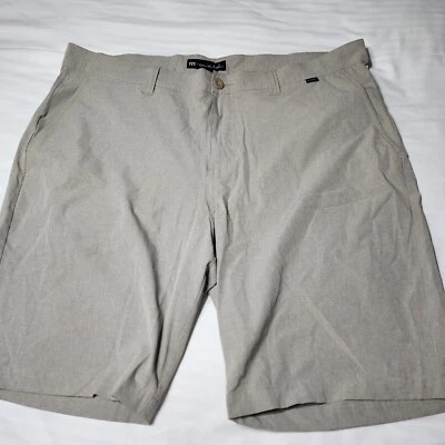 Pantalones Cortos de Golf Travis Matthew Para Hombres 40 Elastizados Rendimiento Gris Golf 10" Entrepierna Logo Foto 1 de 4