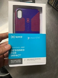 Nuevo Estuche SPECK CandyShell Grip Apple IPHONE XS Max, Ultravioleta Púrpura/Rojo Rubí - Imagen 1 de 6