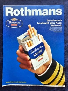 Rothmans Filter Zigaretten, originale Werbung aus 1987 - Picture 1 of 1