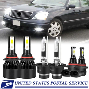 For Lexus LS430 2001-2003 - 6X 6000K LED Headlight Bulbs High Low Beam Combo Kit - Picture 1 of 12