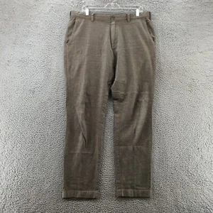 Brooks Brothers Red Fleece Trouser Pants Mens 36x32 Brown Cotton Blend Zip Fly - Picture 1 of 21