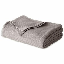 - Bed Blankets 100% Soft Premium Cotton Thermal King Grey Snuggle These Super "