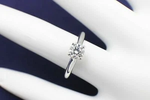 Hearts on Fire Diamond Round 0.446 Carat G VS2 Engagement Ring 14k White Gold - Picture 1 of 5