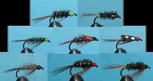 (014) 20 Goldhead / Std Holo Diawl Bach - FLIES HAND TIED TROUT FISHING FLY - Picture 1 of 10