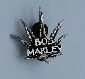Bob Marley Pot Leaf Spilla Spilla Inglese Peltro Alchimia Poker Vintage 1998 - Foto 1 di 3