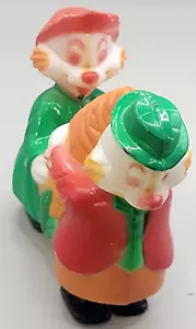 Easter Celluloid Plastic Rabbits Carrot Vtg Ramp Walker Toy Hong Kong Working - Picture 1 of 8