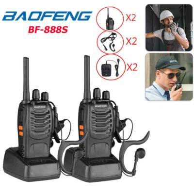 Baofeng BF-888S PMR446 16 Kanal Funkgerät Walkie Talkie + Headset Kopfhöre 5km - Bild 1 von 4