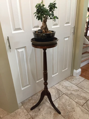 Vintage Bombay Company 35” Tll Wooden Pedestal Planter Plant Stand Side Table Cover