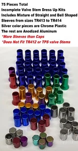 75PC Mixed TR413/TR414 Valve Stem Dress Up Various (Odd) Pieces - Picture 1 of 18