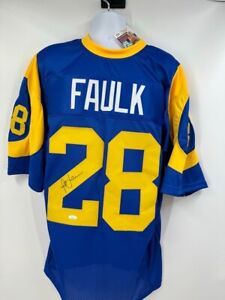 Marshall Faulk St Louis Rams Signed Autograph Jersey JSA Witnessed
