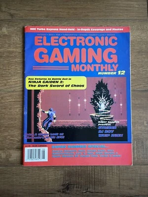 EGM #12 July 1990 Electronic Gaming Monthly Ninja Gaiden 2 NEC TurboExpress SNES - Image 1 of 4