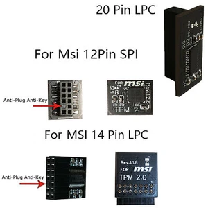 TPM2.0 Module For MSI MS -4136 -4462 14Pin LPC/12Pin SPI TPM2.0 Security Module - Bild 1 von 14