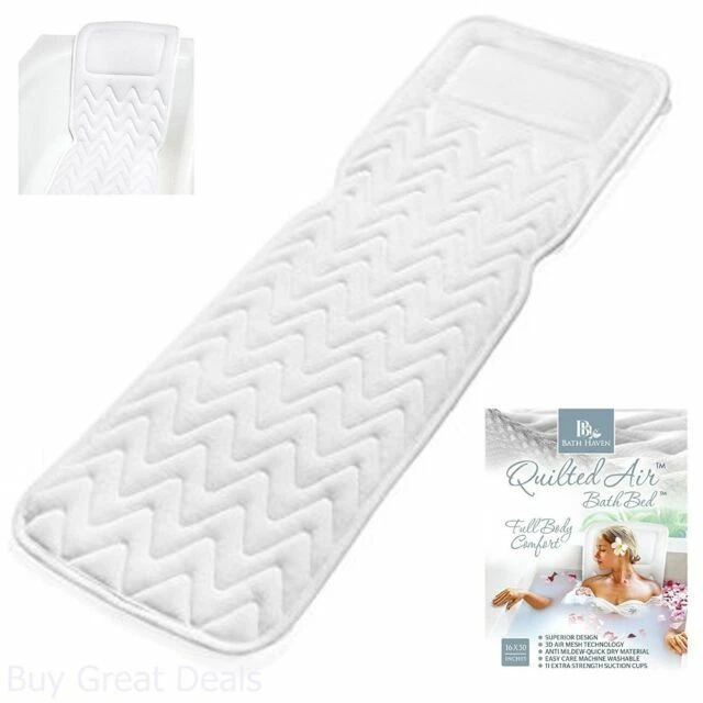 Bath Haven QuiltedAir BathBed Luxury Bath Pillow and Spa Cushion
