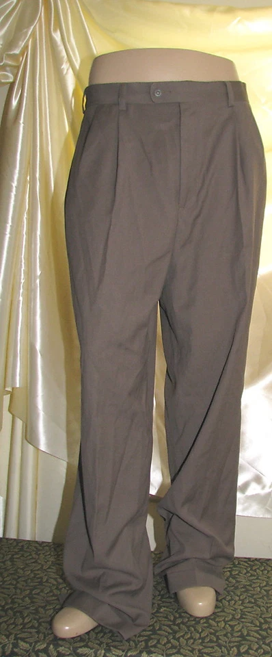 Nuevo sin etiquetas Nuevo John Henry verde oliva resistente a las arrugas lavable plisado pantalones 38w 32L Foto 1 de 1