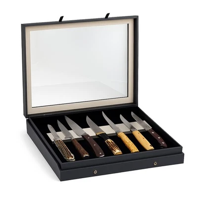 SAFE 5269 Vetrina Coltelli Black Edition | Con Barra Magnetica e Coperchio in Vero Vetro - Immagine 1 di 4