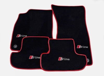Luxury Carpet Velour Floor Mats For Audi A1-A3-A4-A5-A6-A7-A8-S-RS-Q2-Q3-Q5 - Image 1 of 4