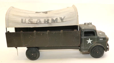 Vintage Marx Lumar U.S. Army Military Truck Troop Hauler, 18.5" - Image 1 of 4