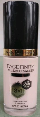 Max Factor Facefinity Foundation C10 Fair Porcelain SPF20 Exp 11/2026 1oz 30ml - Image 1 of 2