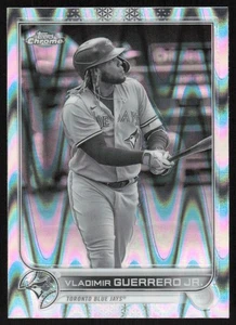 2022 Topps Chrome Sonic Black White RayWave Vladimir Guerrero Jr Blue Jays - Picture 1 of 2