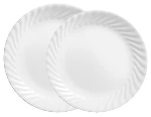 NEW 1 Corelle ENHANCEMENTS  UPick 10.25" DINNER or 8.5" LUNCH Plate White Swirls - Picture 1 of 2