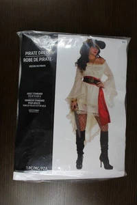 Mujer Halloween Disfraz Pirata Vestido Blanco Adulto Se Ajusta a Talla 12 - Imagen 1 de 4